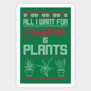 Plant Christmas Sweater Magnet